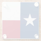 Texas Flag Glazen Onderzetter (Achterkant)