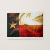 Texas Flag golvende zijde Legpuzzel (Horizontaal)