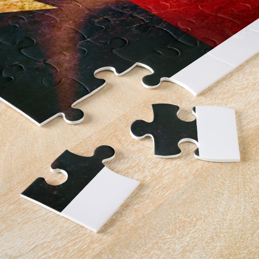 Texas Flag golvende zijde Legpuzzel (Zijkant)