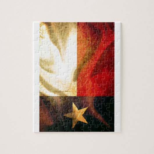 Texas Flag golvende zijde Legpuzzel (Verticaal)