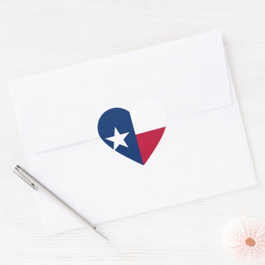 Texas Flag Hart Sticker (Envelop)