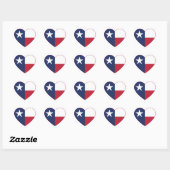 Texas Flag Heart Hart Sticker (Vel)