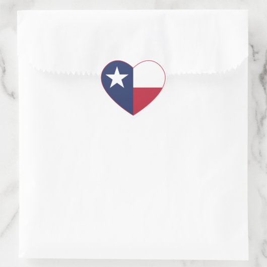 Texas Flag Heart Hart Sticker (Tas)