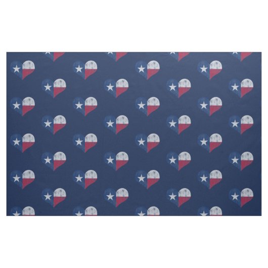 Texas Flag Hearts Stof (Fat Quarter)