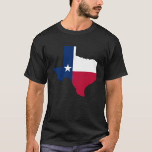 Texas Flag Kaart Trots om Texaans Patriottisch Ame T-shirt