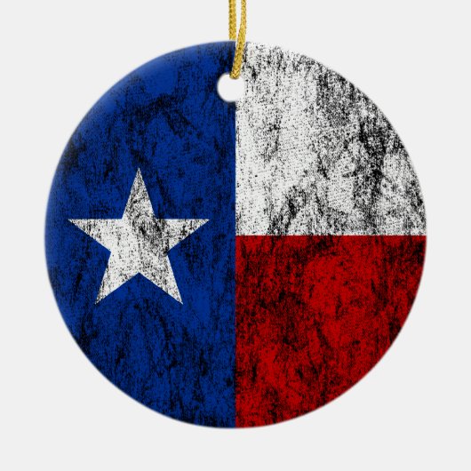 texas flag keramisch ornament (Voorkant)