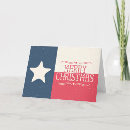 Texas Flag Kerstmis Wenskaart Feestdagen Kaart