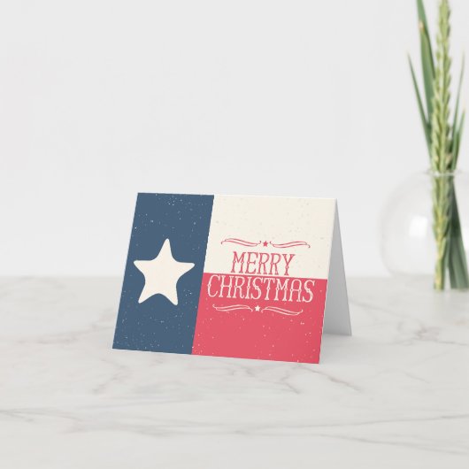 Texas Flag Kerstmis Wenskaart Feestdagen Kaart (Voorkant)