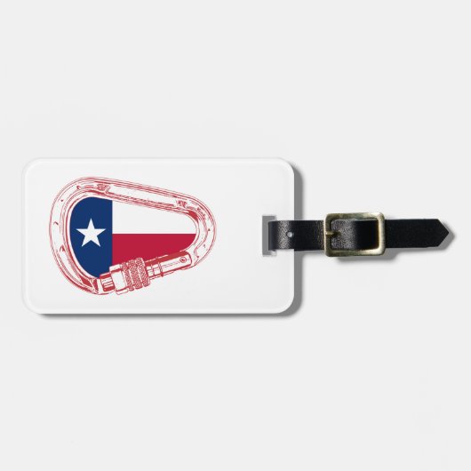 Texas Flag Klim Carabiner Bagagelabel (Voorkant horizontaal)