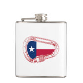 Texas Flag Klim Carabiner Heupfles (Voorkant)