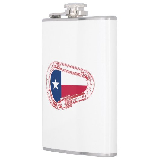 Texas Flag Klim Carabiner Heupfles (Links)