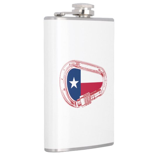 Texas Flag Klim Carabiner Heupfles (Rechts)