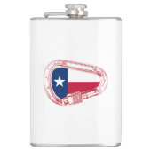 Texas Flag Klim Carabiner Heupfles (Voorkant)