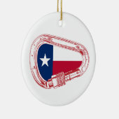 Texas Flag Klim Carabiner Keramisch Ornament (Rechts)