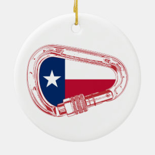 Texas Flag Klim Carabiner Keramisch Ornament