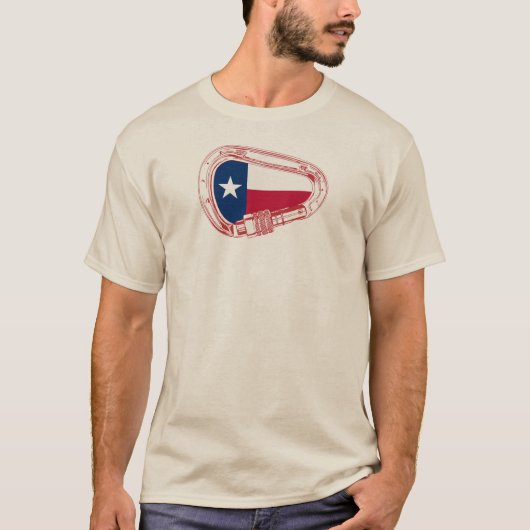 Texas Flag Klim Carabiner T-shirt (Voorkant)