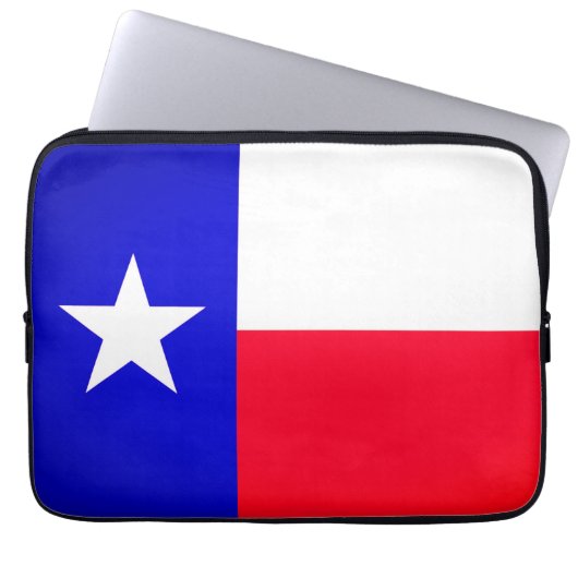 Texas Flag Laptop Hoesje Laptop Sleeve (Voorkant)