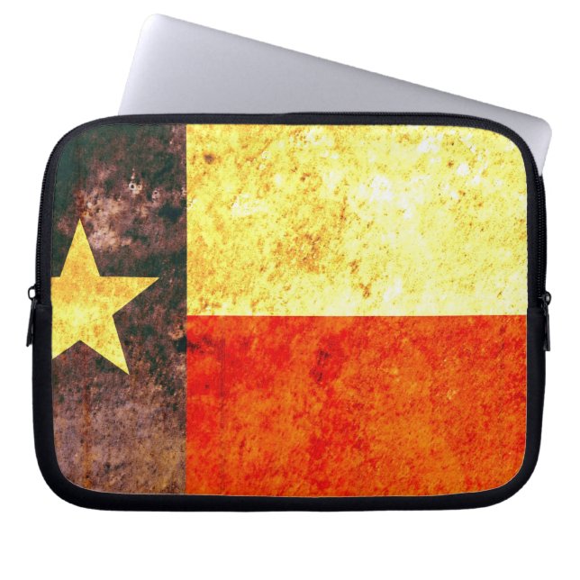 Texas Flag Laptop Hoesje Sleeve (Voorkant)