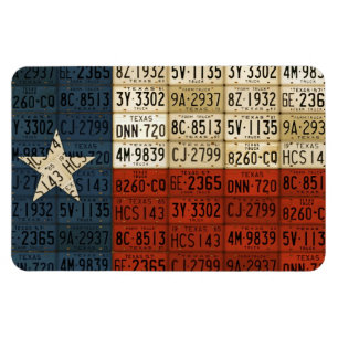 Texas Flag Licence Bord Art Lone Star State Magneet