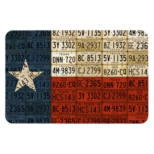 Texas Flag Licence Bord Art Lone Star State Magneet (Horizontaal)