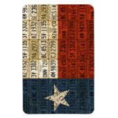 Texas Flag Licence Bord Art Lone Star State Magneet (Verticaal)