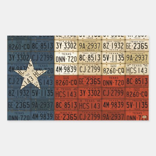 Texas Flag Licence Bord Art Lone Star Sticker (Voorkant)