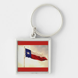 Texas Flag Lone Star Key Ring Sleutelhanger