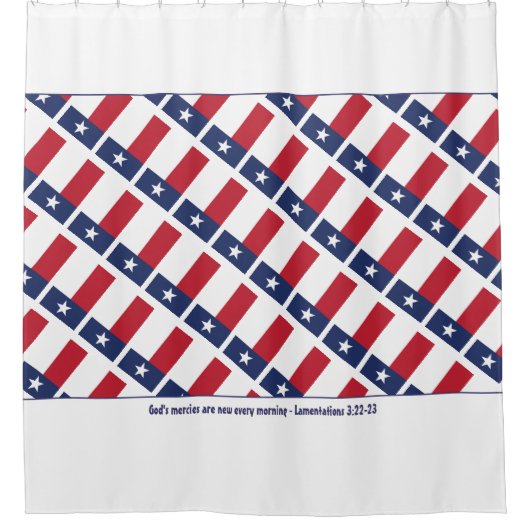 TEXAS FLAG Lone Star State Gepersonaliseerd Schrif Douchegordijn (Voorkant)