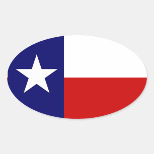 Texas Flag Lone Star State Travel Ovaal sticker