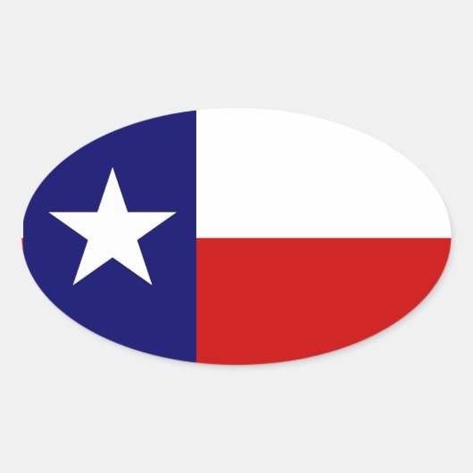 Texas Flag Lone Star State Travel Ovaal sticker (Voorkant)