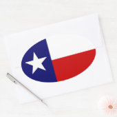 Texas Flag Lone Star State Travel Ovaal sticker (Envelop)