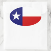 Texas Flag Lone Star State Travel Ovaal sticker (Tas)