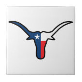 Texas Flag Longhorn Tegeltje (Voorkant)