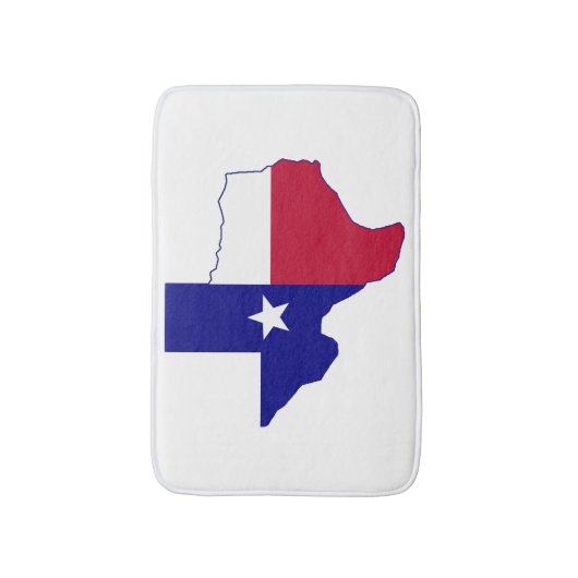 Texas Flag Map Badmat (Voorkant Verticaal)