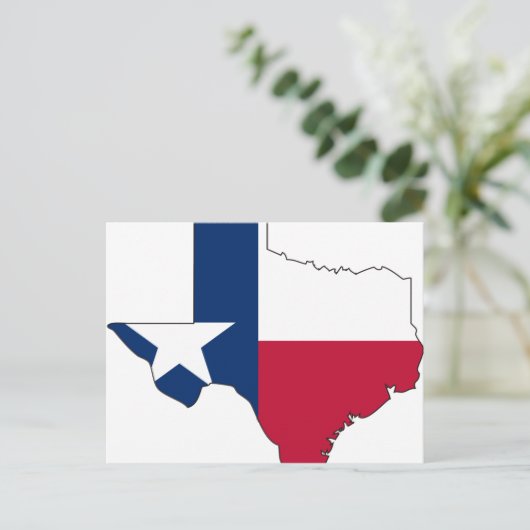 Texas Flag Map Briefkaart (Staand voorkant)