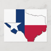 Texas Flag Map Briefkaart (Voorkant)