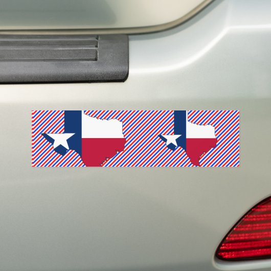 Texas Flag Map Bumpersticker (Op auto)