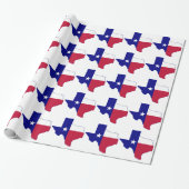 Texas Flag Map Cadeaupapier (Uitgerold)