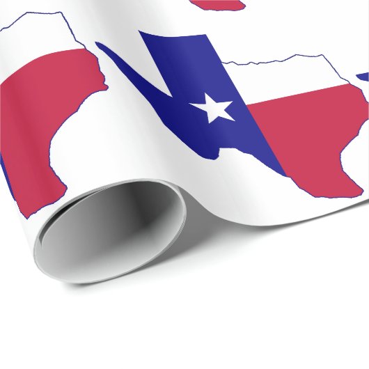 Texas Flag Map Cadeaupapier (Rol Hoek)