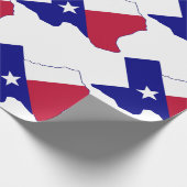 Texas Flag Map Cadeaupapier (Hoek)