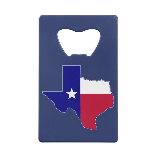 Texas Flag Map Creditkaart Flessenopener (Voorkant)