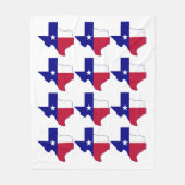 Texas Flag Map Fleece Deken (Voorkant)