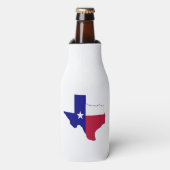 Texas Flag Map Flesjeskoeler (Fles Voorkant)
