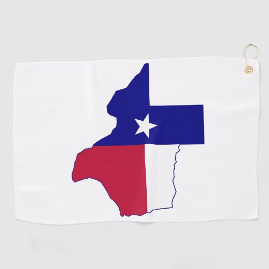 Texas Flag Map Golfhanddoek (Horizontaal)