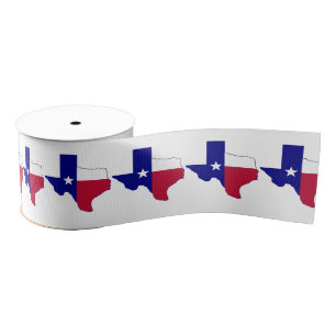 Texas Flag Map Grosgrain Lint