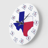 Texas Flag Map Grote Klok (Hoek)