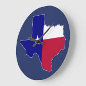Texas Flag Map Grote Klok (Hoek)