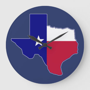 Texas Flag Map Grote Klok