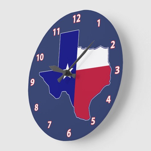 Texas Flag Map Grote Klok (Hoek)