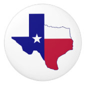 Texas Flag Map Keramische Knop (Voorkant)